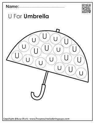 Letter u free dot markers coloring pages dot markers preschool coloring pages alphabet activities preschool