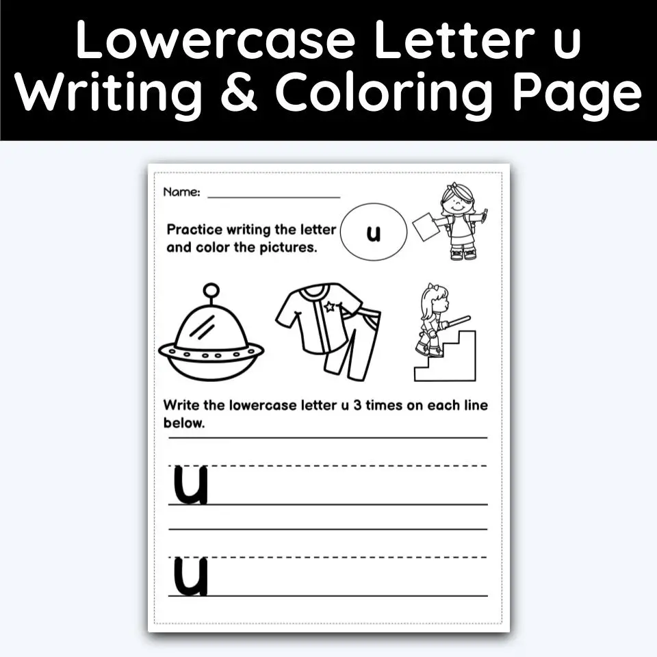 Lowercase letter u