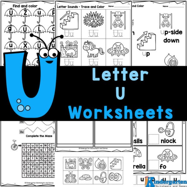Free printable letter u worksheets for kindergarten