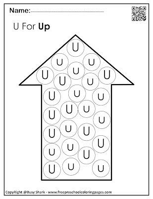 Letter u free dot markers coloring pages dot markers letter recognition worksheets alphabet crafts preschool