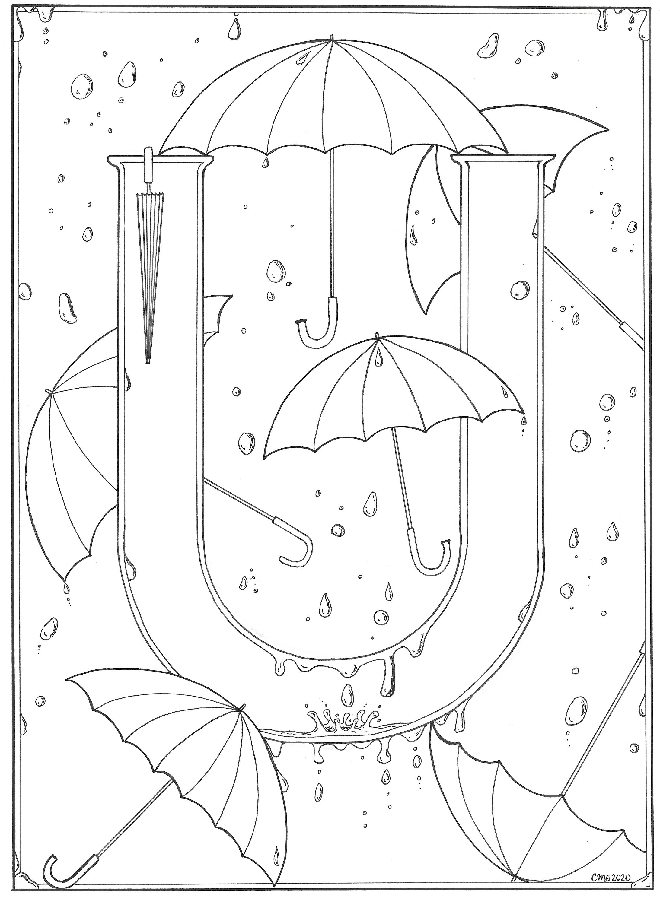 Coloring letter u