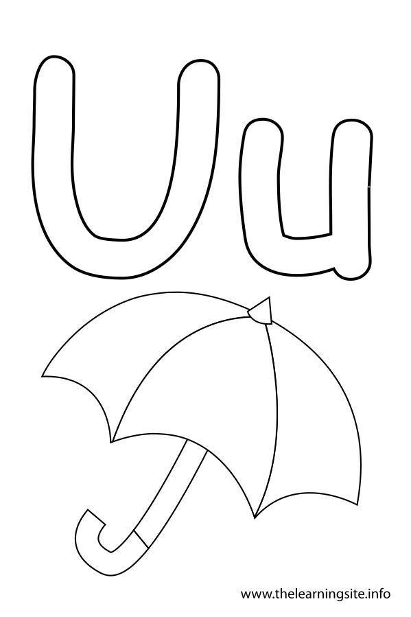 Letter u flashcard â umbrella in abc coloring pages printable alphabet letters alphabet letter templates