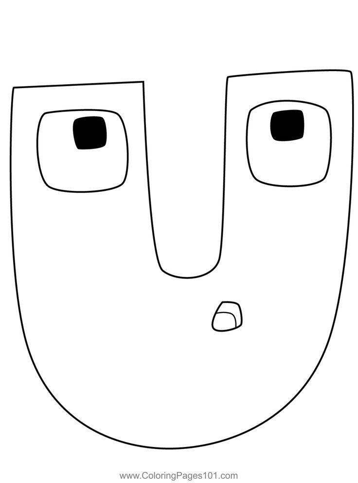 U alphabet lore coloring page coloring pages alphabet coloring pages for kids
