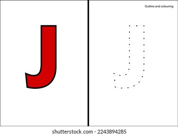 U alphabet letters drawing coloring book stock vector royalty free
