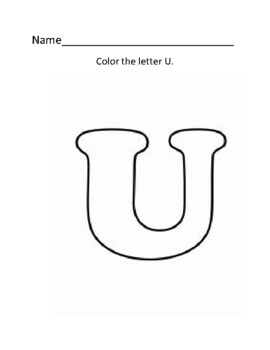 Letter u worksheets by polka