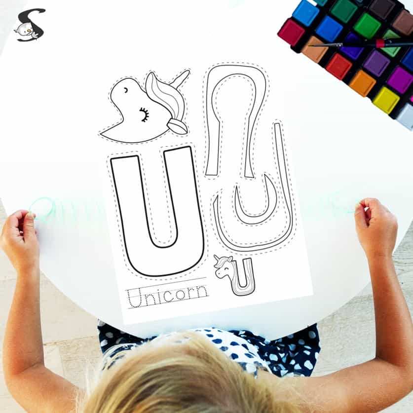 Cute easy unicorn craft letter u teaching plan