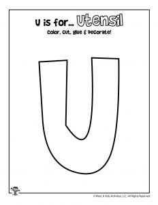 Letter u worksheets crafts woo jr kids activities childrens publishing