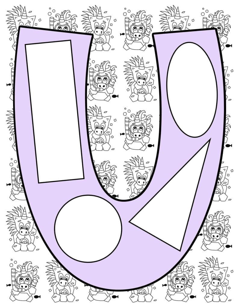 The letter u craft for preschool with free printable cutouts â the hollydog blog