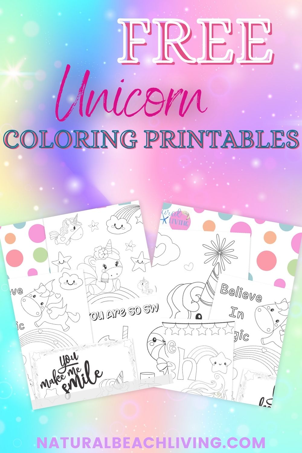 Free unicorn coloring pages unicorn preschool theme activities and cute unicorn printables