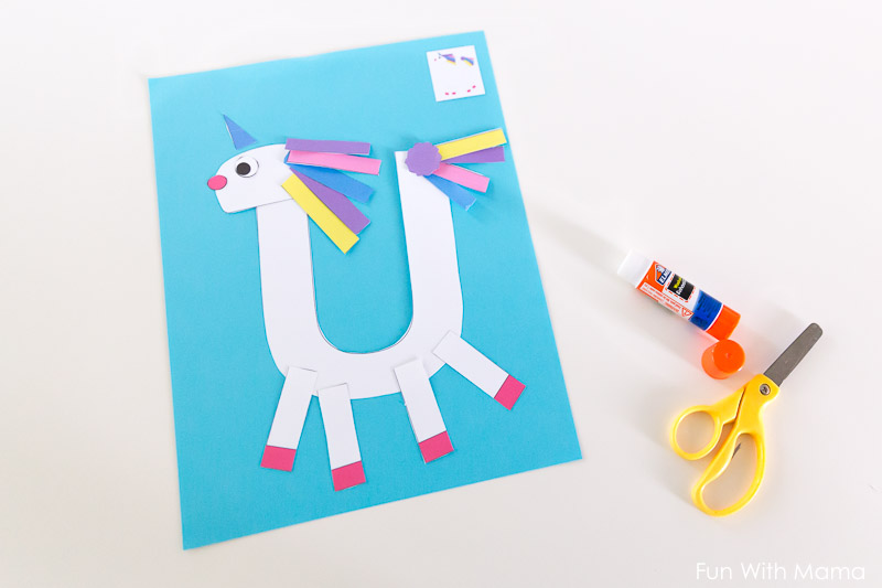 Printable letter u craft unicorn