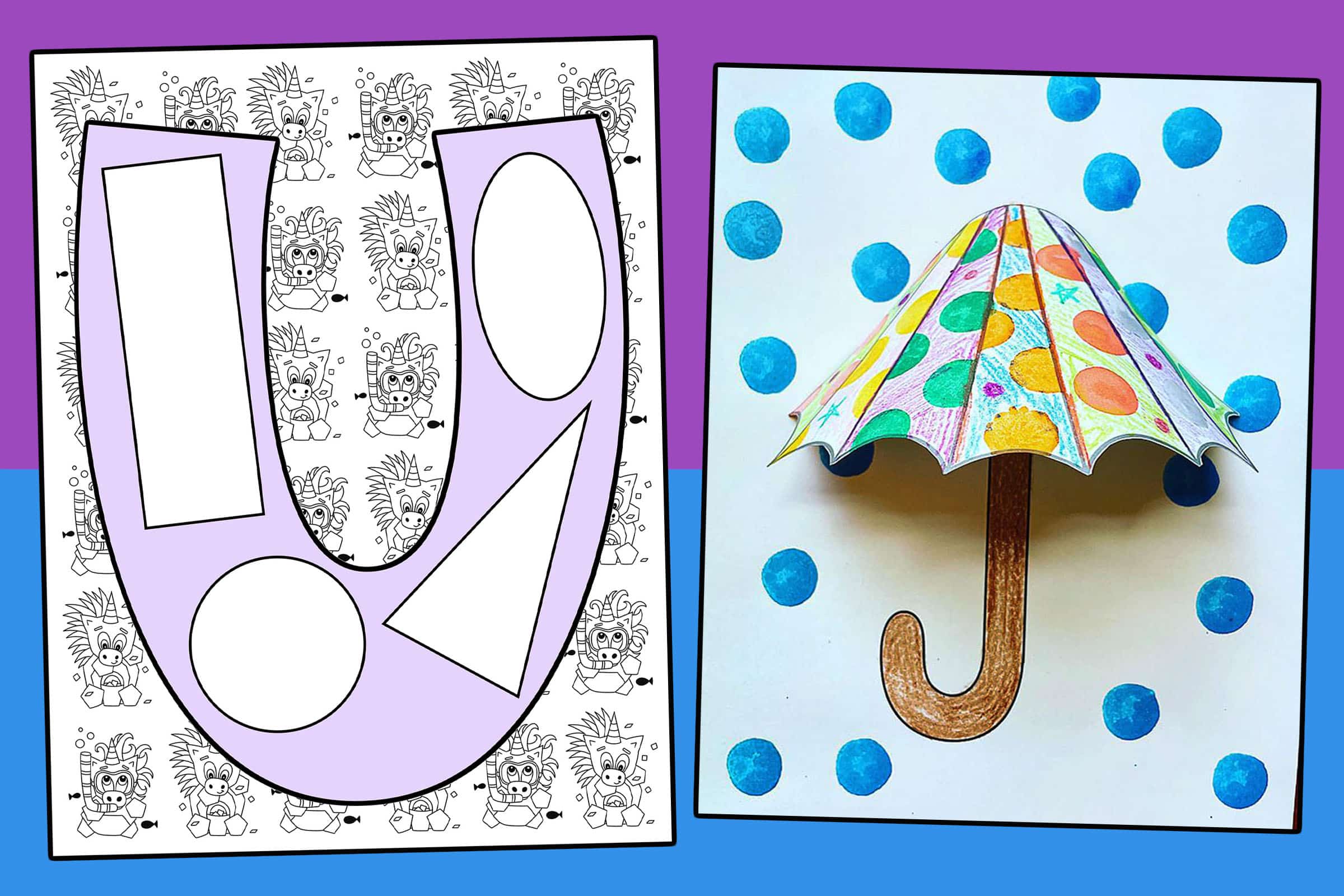The letter u craft for preschool with free printable cutouts â the hollydog blog