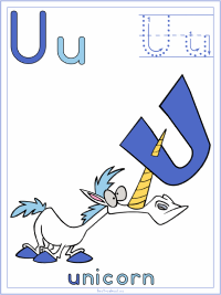 Alphabet letter u unicorn preschool lesson plan printable activities craft worksheets