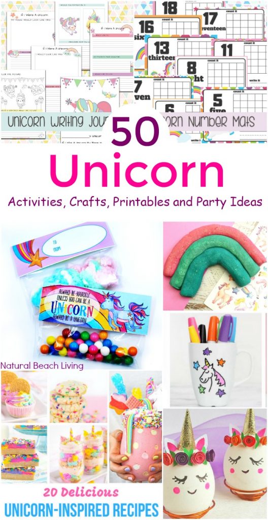 Unicorn activities crafts printables and party ideas