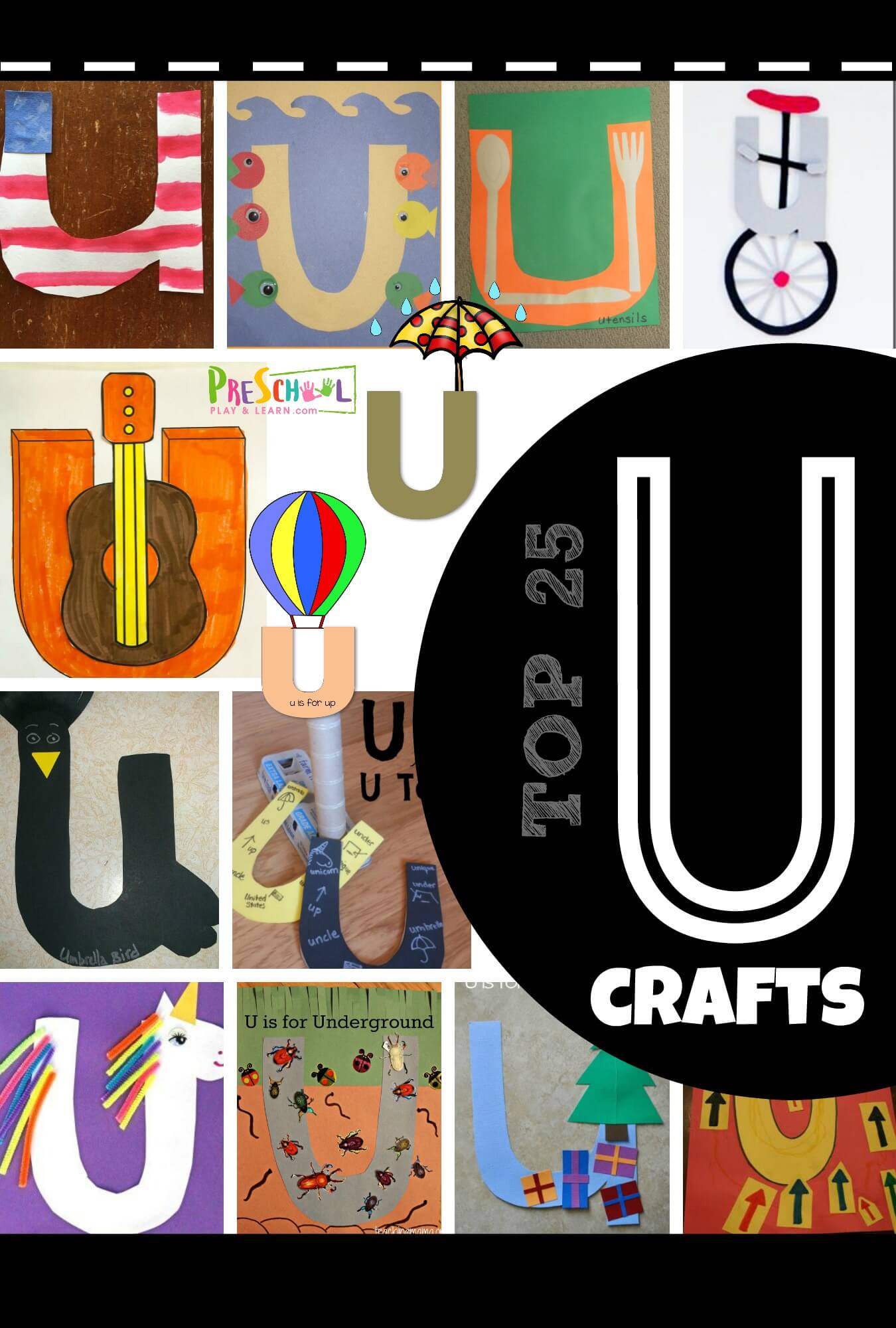 Top letter u crafts