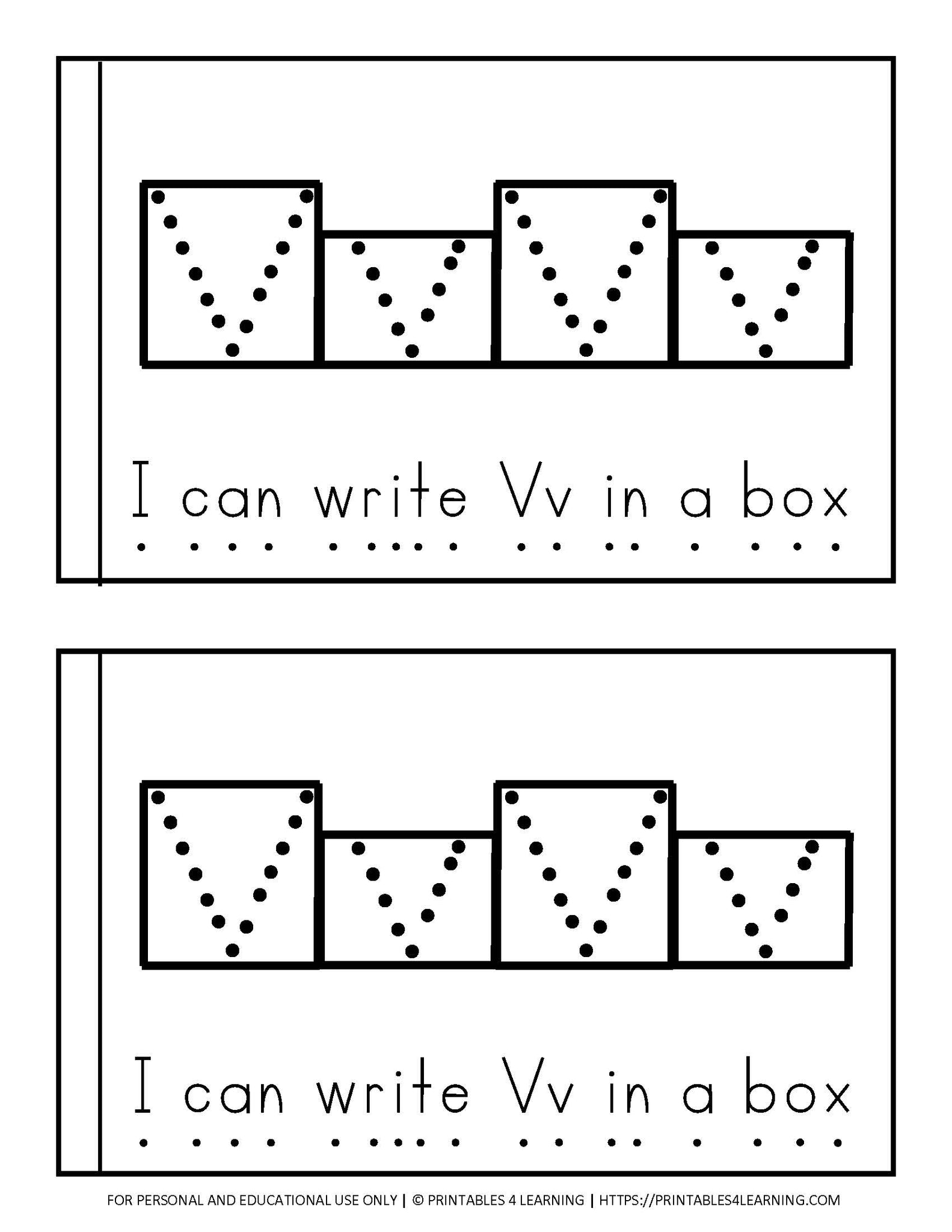 Letter v emergent reader coloring book â printables learning