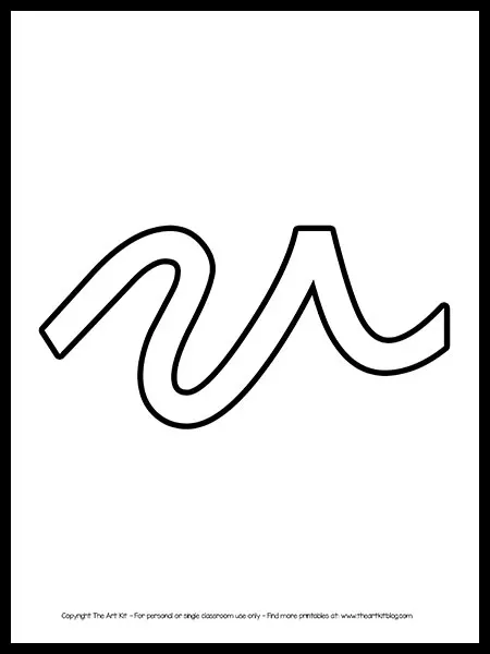 Lowercase letter v cursive outline printable free â the art kit