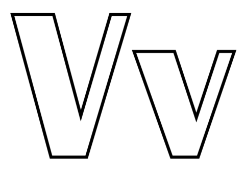 Classic letter v coloring page alphabet coloring pages free printable letter stencils letter v