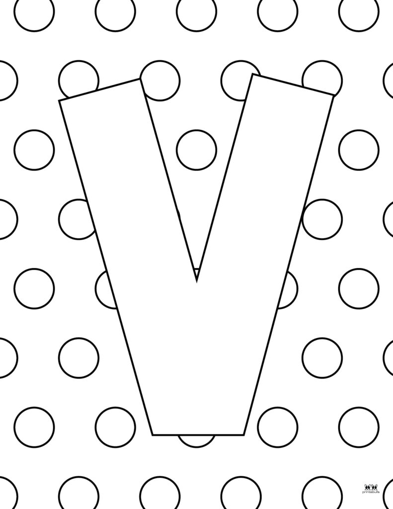 Letter v coloring pages
