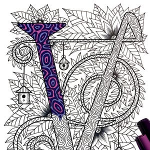 Letter v coloring