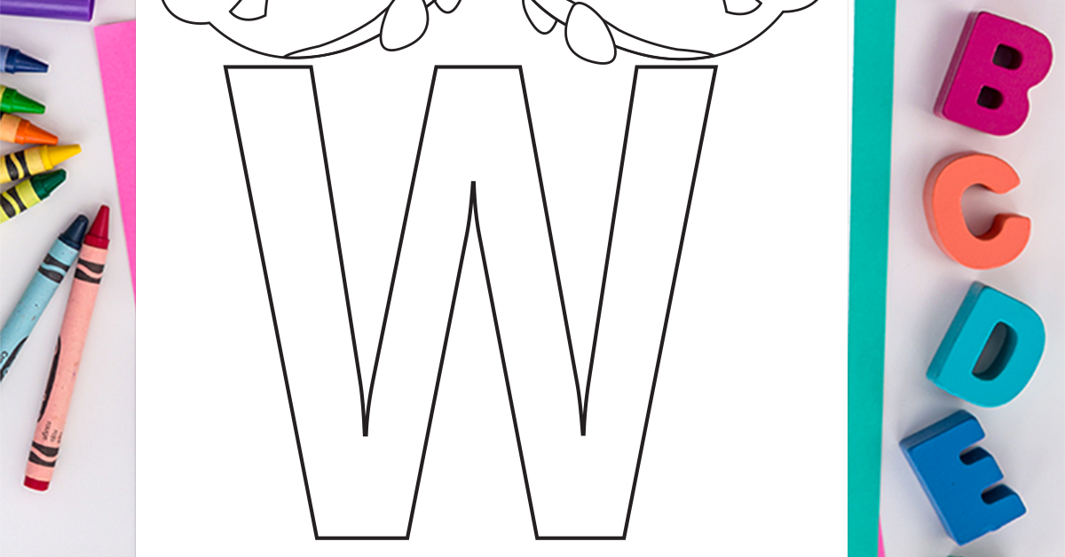 Letter w coloring page free alphabet coloring page kids activities blog
