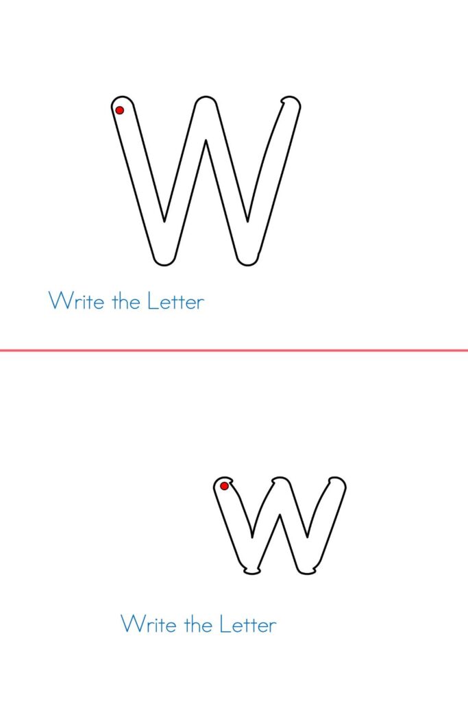 Free letter w worksheets for preschool kids