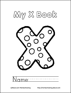 Letter x coloring book