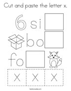 Letter x coloring pages
