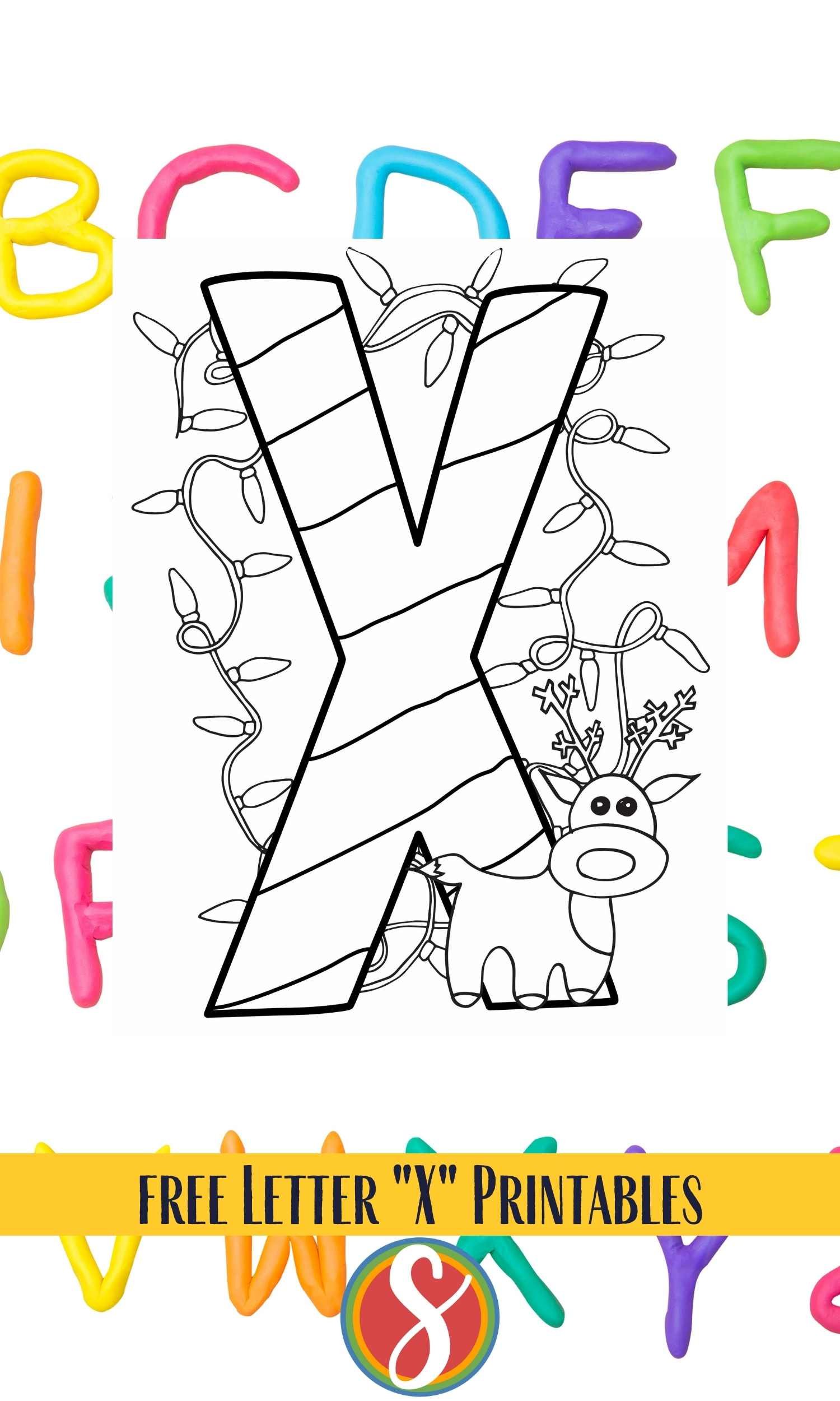 Free letter x coloring pages â stevie doodles