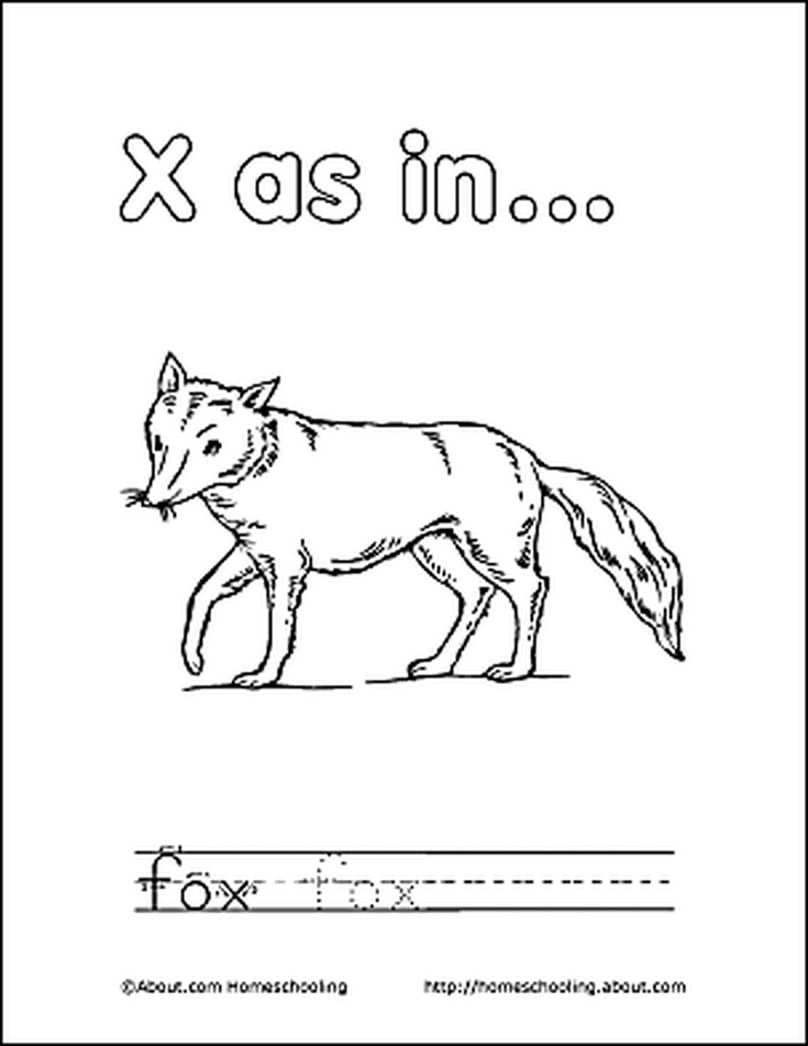 Letter x coloring book