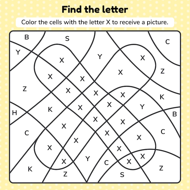 Premium vector coloring book letter for kids worksheet for preschool kindergarten and school age