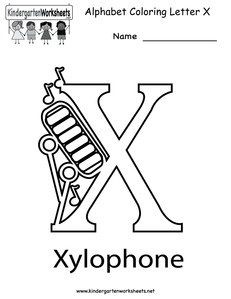 Kindergarten letter x coloring worksheet printable alphabet coloring pages alphabet coloring letter a coloring pages
