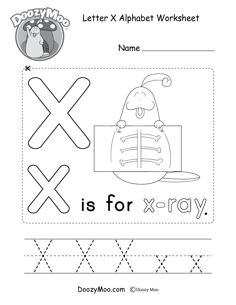 Cute uppercase letter x coloring page free printable