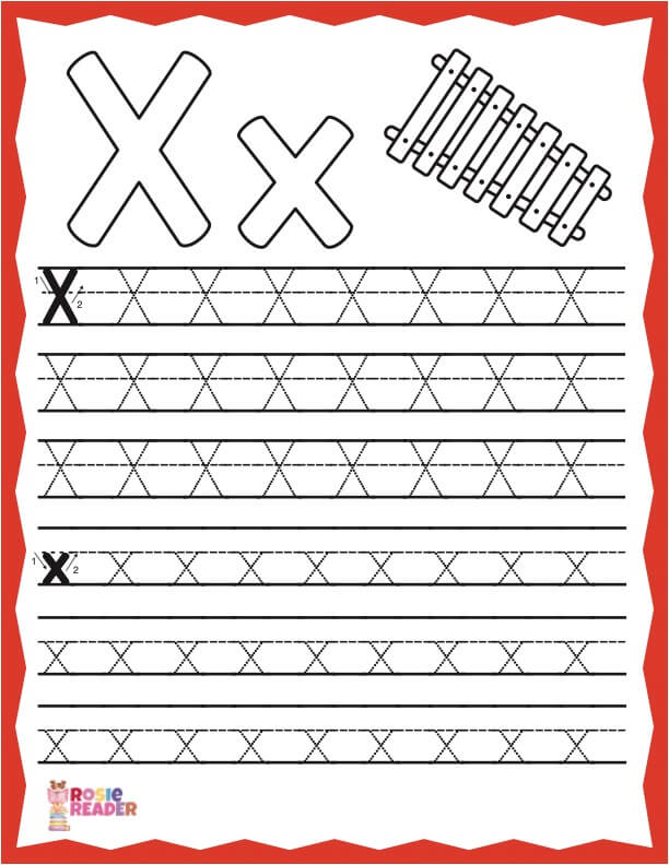 Trace letter x