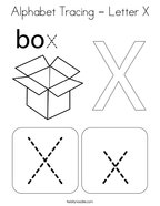 Letter x coloring pages