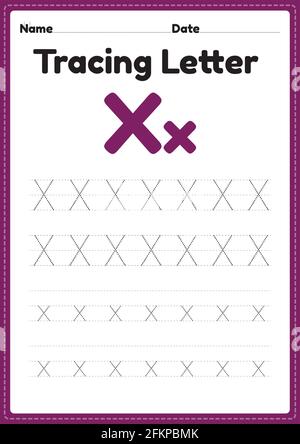 Tracing letter x hi