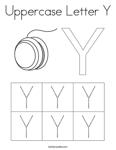 Uppercase letter y coloring page