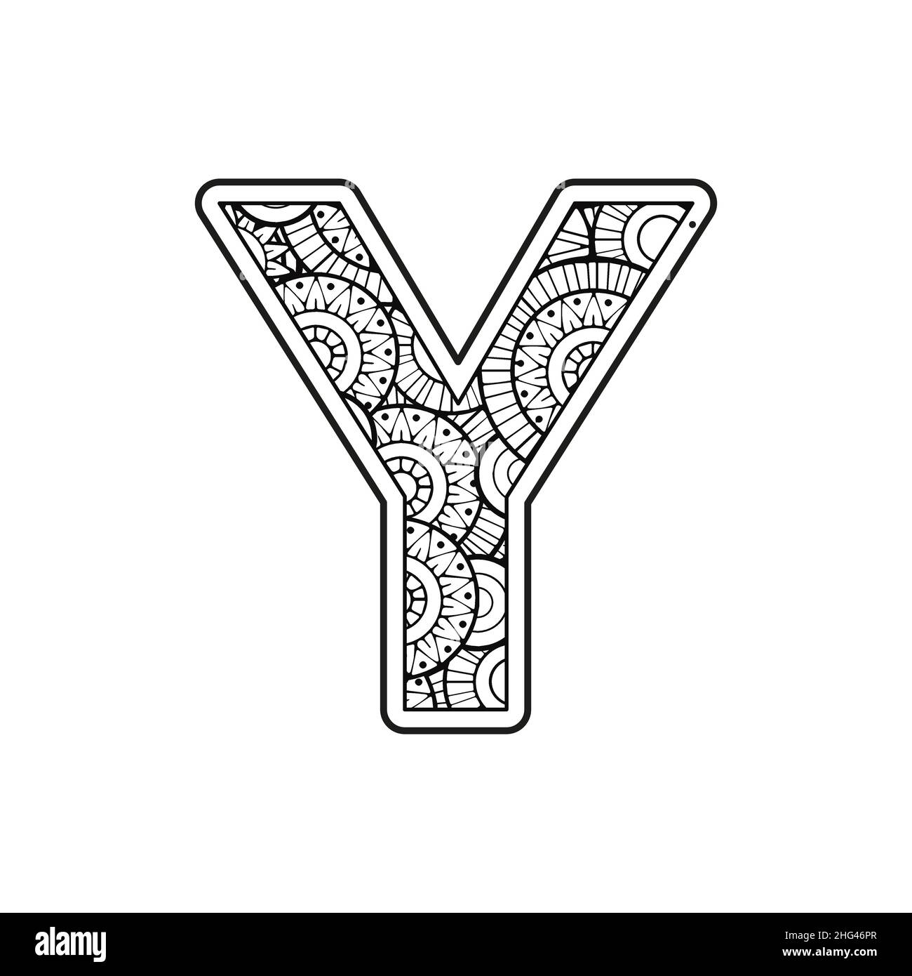 Letter y coloring pages stock vector images