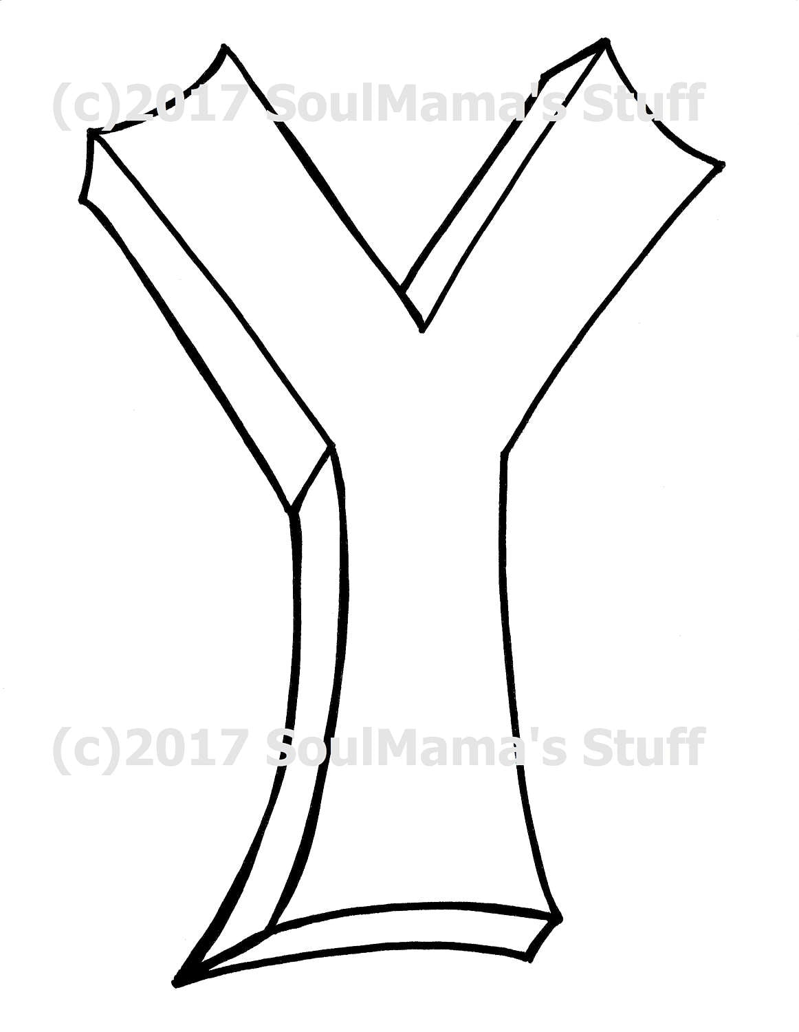 Blank capital letter y coloring page digital download printable alphabet nursery decor teacher supplies homeschool supplies