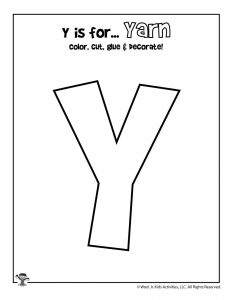 Letter y worksheets crafts woo jr kids activities childrens publishing