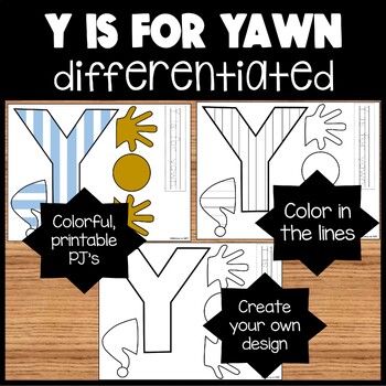 Letter y craft y is for yawn craft uppercase letter sound abc alphabet craft