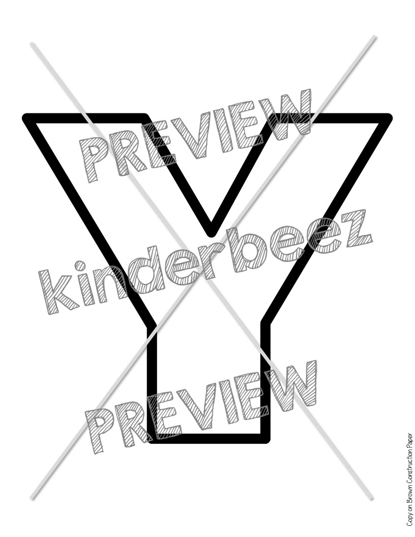 Letter y craft alphabet craft yy is for yak yak craft made by teachers