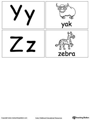 Free small prtable alphabet flash cards for letters y z alphabet flashcards small alphabets alphabet flash cards prtable