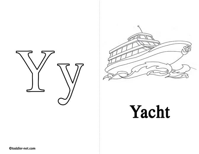 Free printable letter y flashcard and worksheet