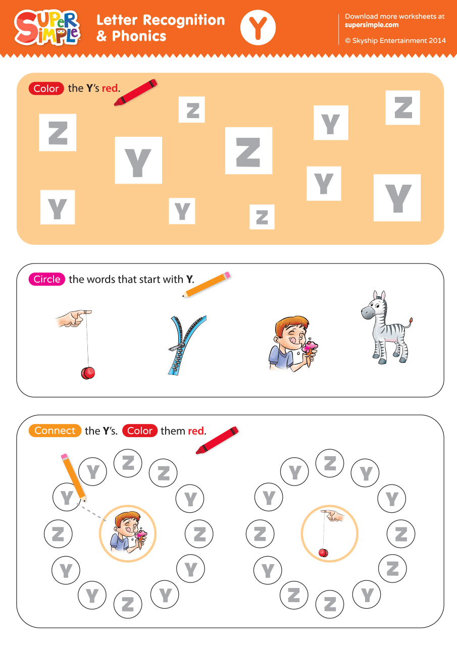 Letter recognition phonics worksheet