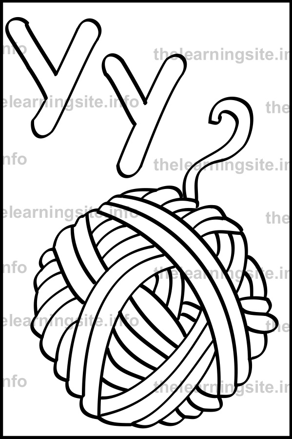 Letter y flashcard â simple yarn â the learning site