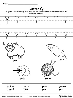 Free words starting with letter y