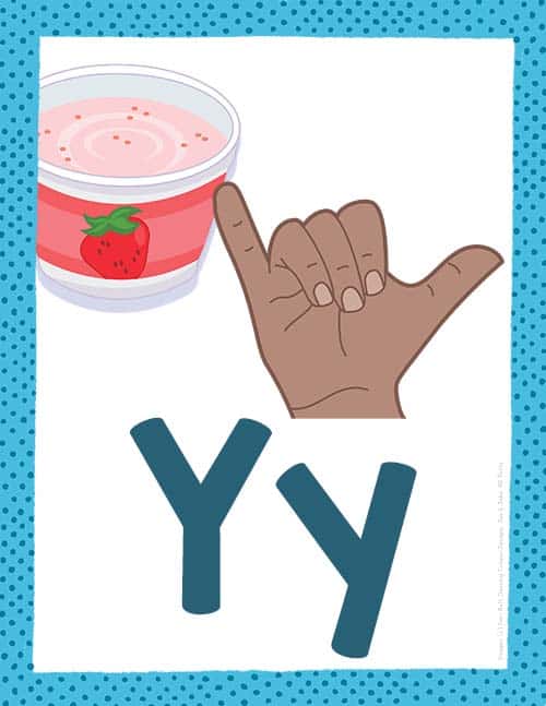 Letter y preschool printables