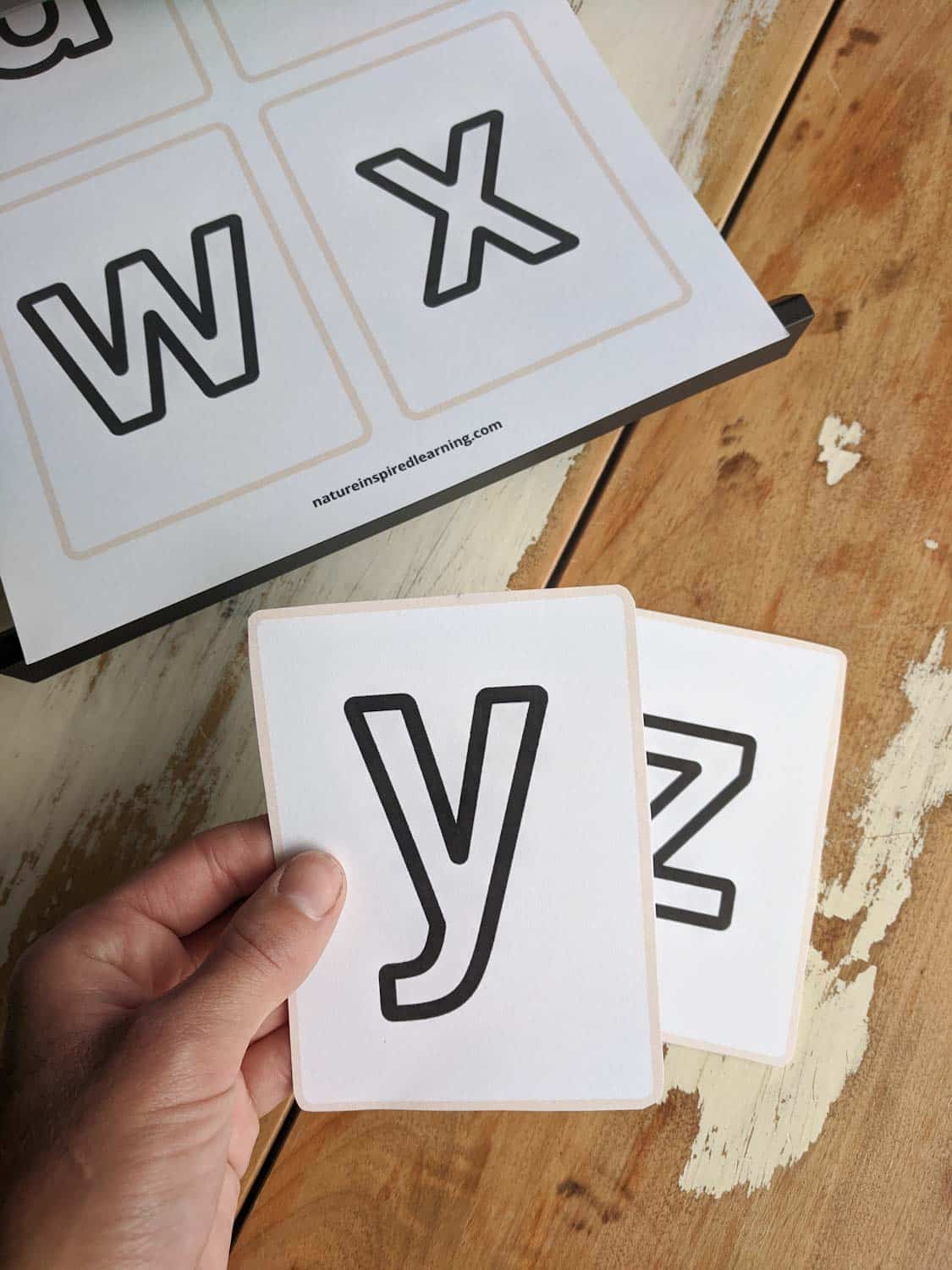 Printable letter flashcards a