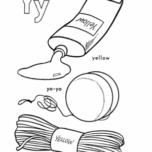 Letter y coloring pages printable for free download