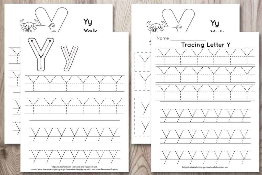 Free printable letter y tracing worksheet y is for yak